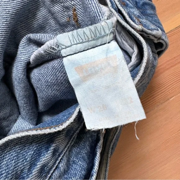Vintage Levi’s 501 Blue Jeans Raw Hem - Picture 7 of 16
